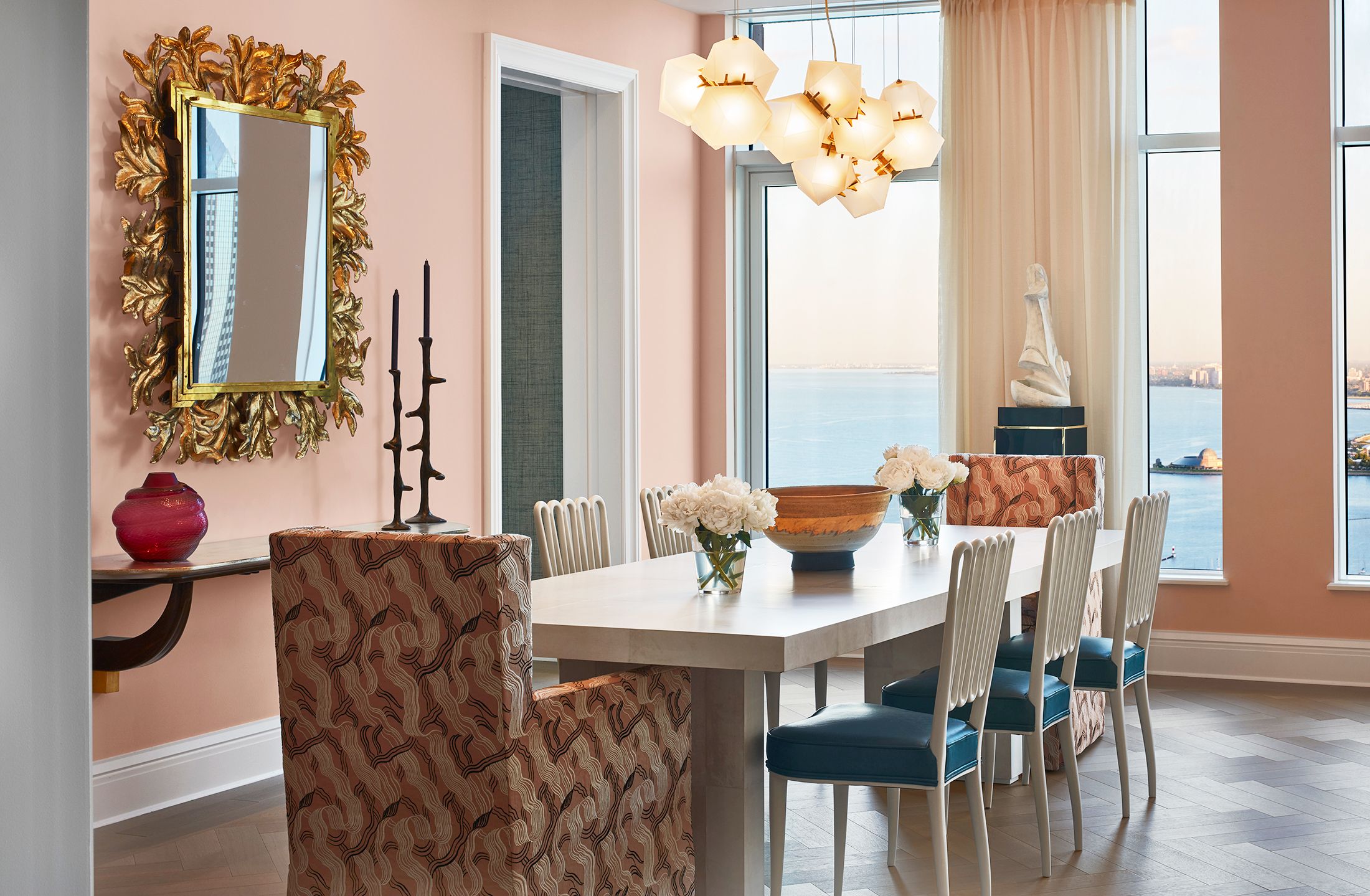 custom built home dining room