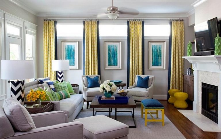 Yellow and Blue Interiors Living Rooms Bedrooms Kitchens – Incredible Furniture