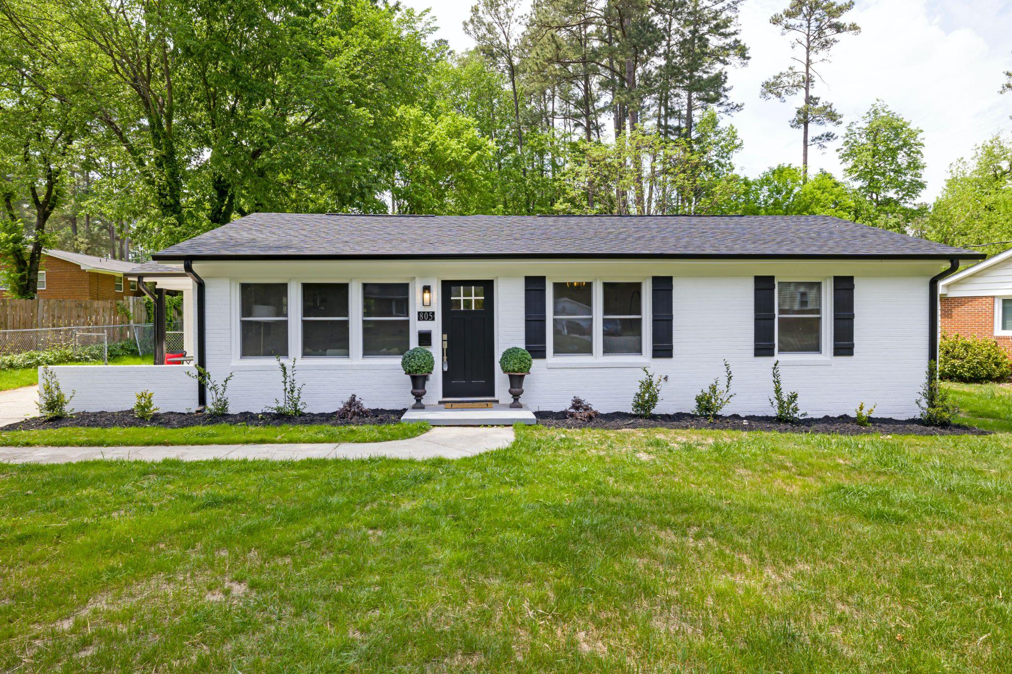 black and white bungalow residential place