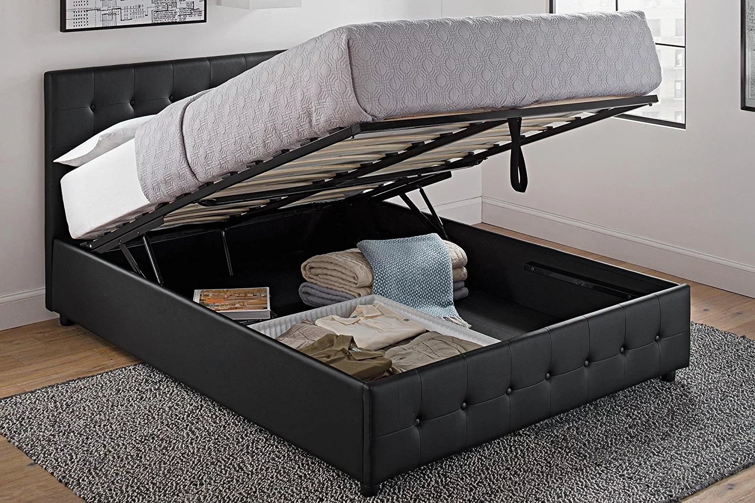 Ottoman Bed with Hidden Compartment